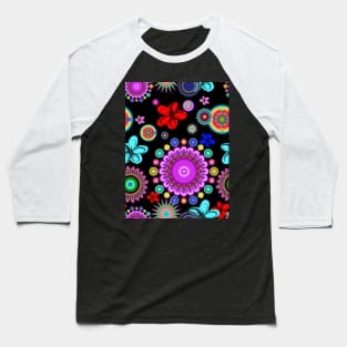 Colorful motifs Baseball T-Shirt